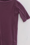 BASERANGE ruffled ribbed cotton T-shirt, Portugal BAS-TTOM3-CR-AU25-VENET PURPLE (TTO3-RB-000)